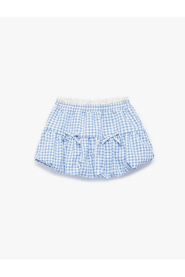 Bow Detailed Blue Baby Girl Skirt 6SMG70008AW