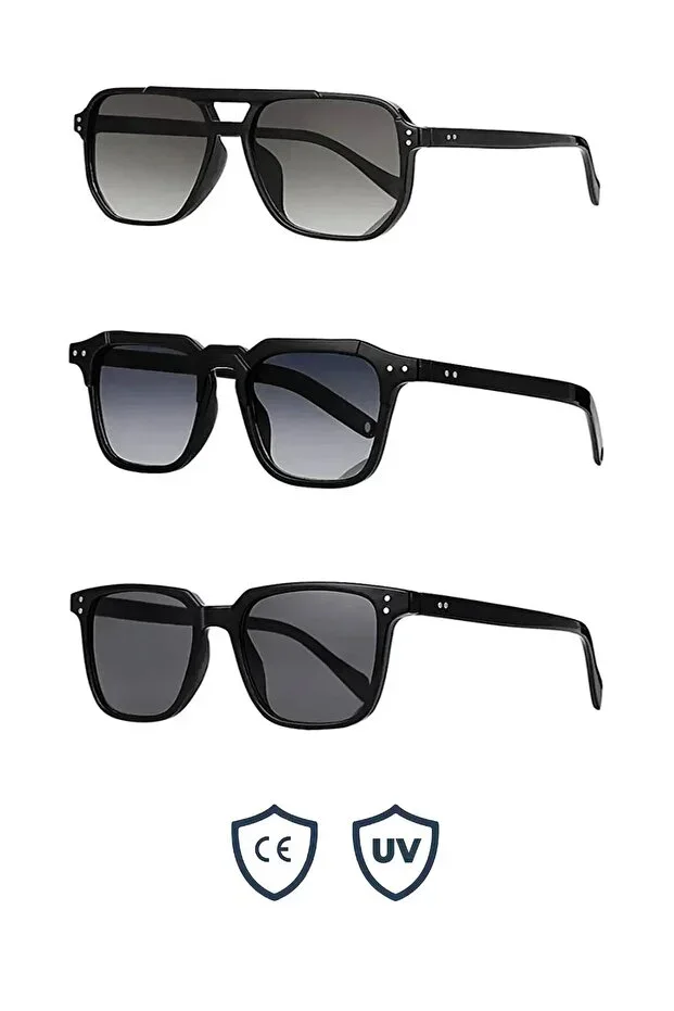 New Style Unisex Sunglasses with UV400 Protection 3-Piece Deal Set
