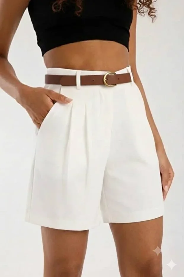 LAVA FASHION High-waisted shorts designed for successful women.
