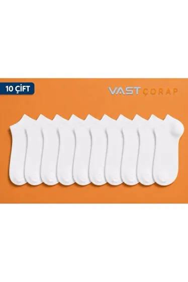Beyaz Patik Çorap 10 Çift Ekonomik Paket