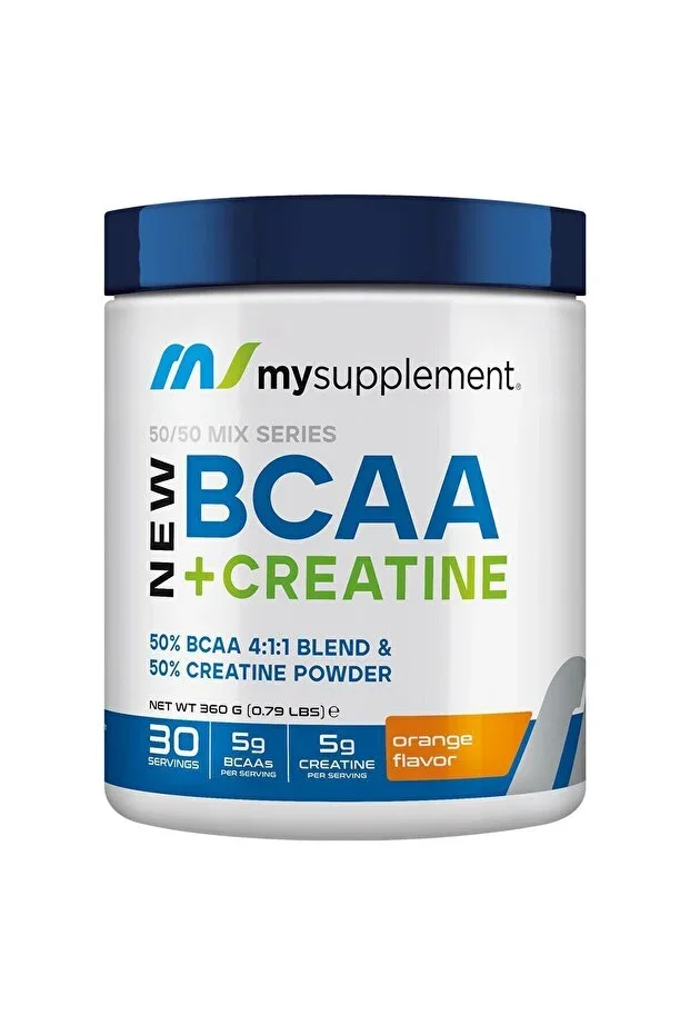 Creatine + Bcaa Orange Flavor 360g 30 Servings 50/50 MIX SERIES Amino Acids ( 5gr Bcaa + 5 gr Creatine )