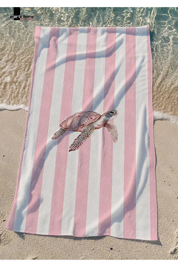 COLORED PRINTED BEACH TOWEL - 75x150 CM