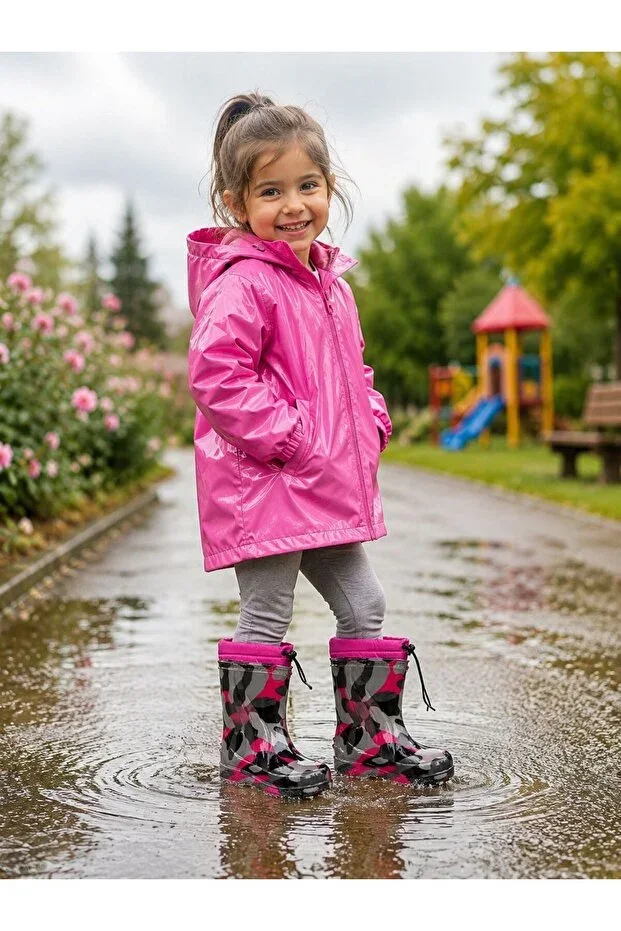 Premium Waterproof Wool Lined Rain and Snow Boot Non-Slip Sole RCN60
