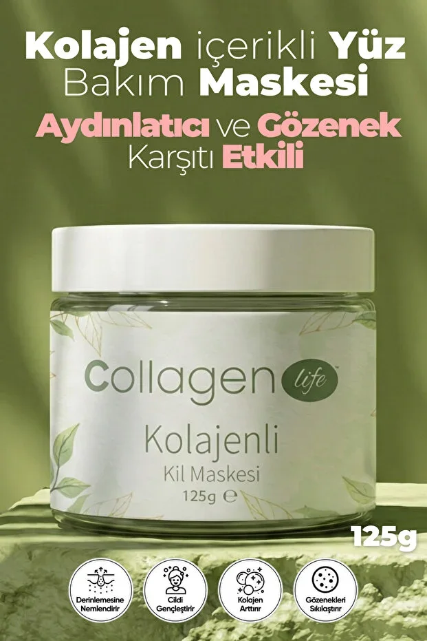 Collagen Purifying Clay Mask 125g – Pore Tightening and Anti-Blackhead Care