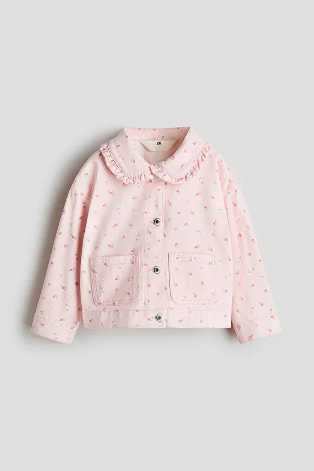 Cotton and Ruffled Gabardine Jacket