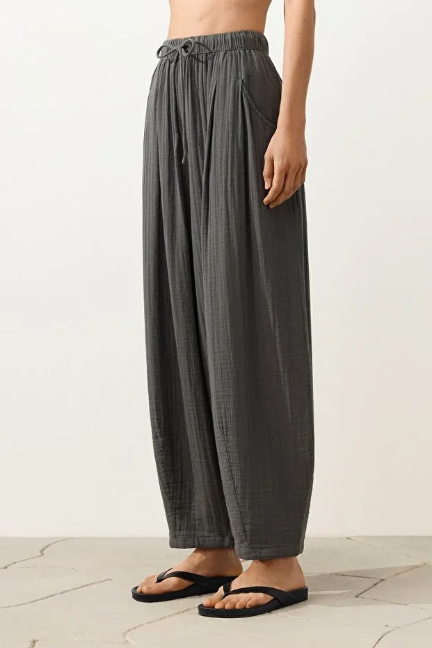 Oysho 100% Cotton Balloon Trousers