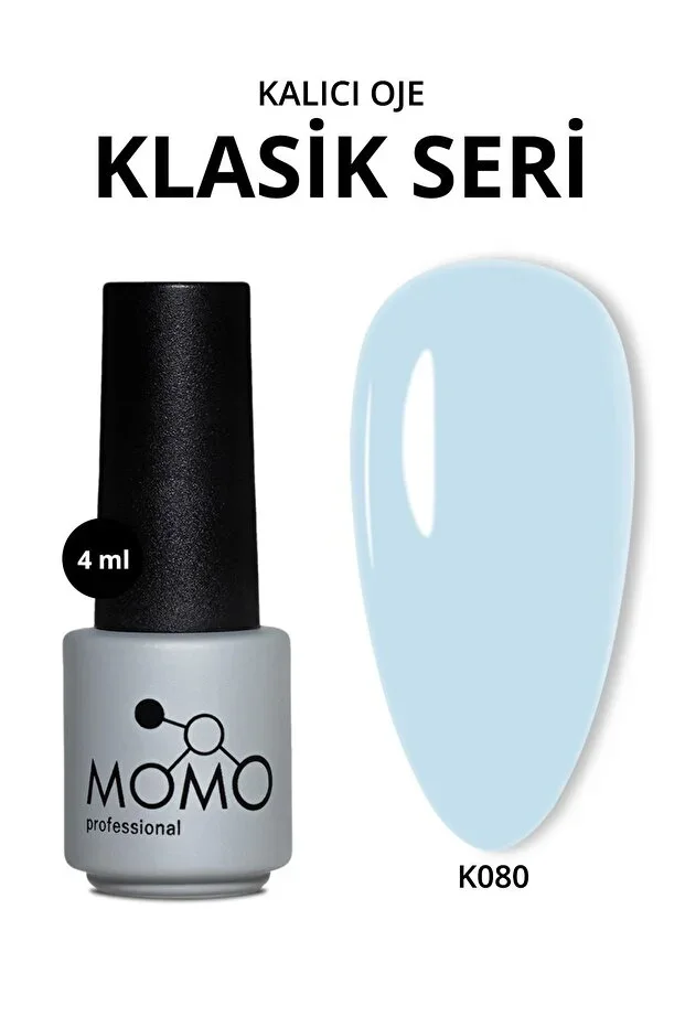 Permanent Nail Polish K080, Light Blue, 4 ml
