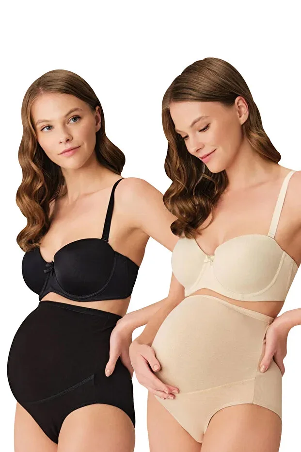 Women's 2-Pack Cotton Lycra Maternity Nursing Panties