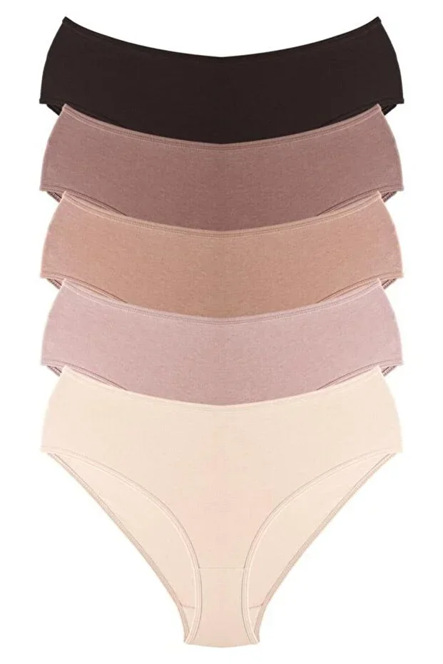 Cottonhill Cotton Wide-Edge Bato Panties 5-Pack
