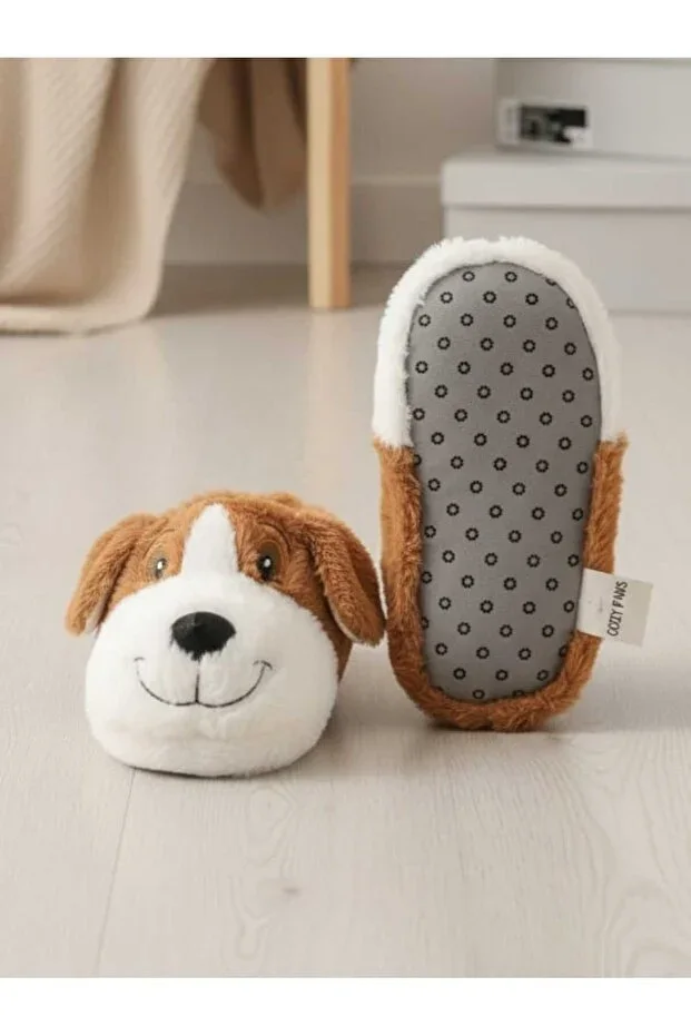 Unisex Soft Sole Cute Dog Slippers for Adults and Children, Boys and Girls