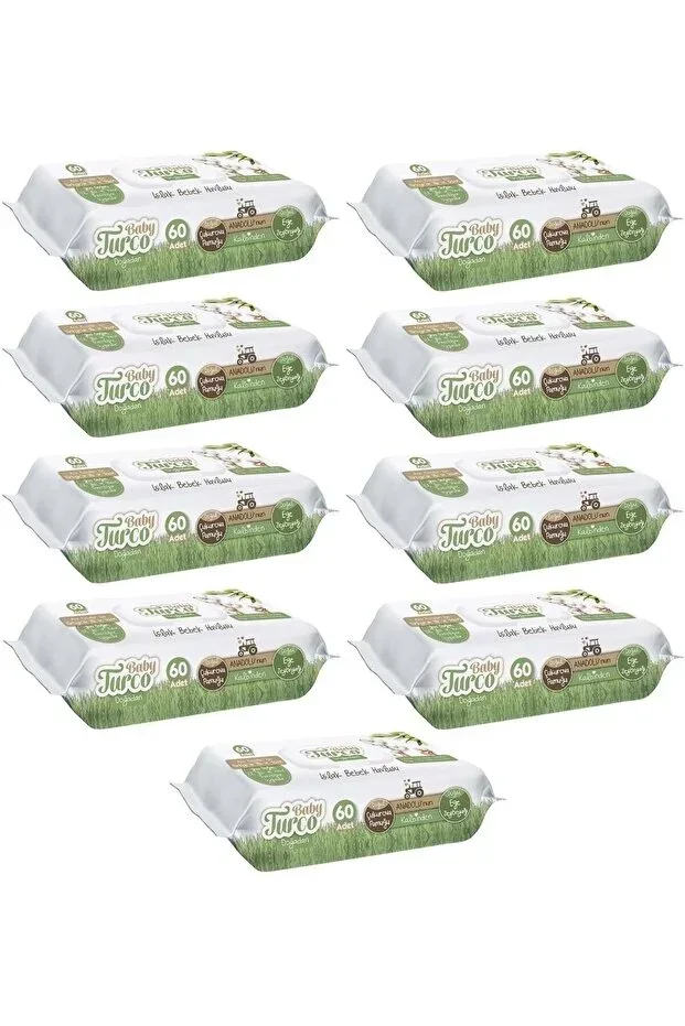 Wet Towel Wipes Newborn 60 Sheets Doğadan 9-pack 540 Sheets