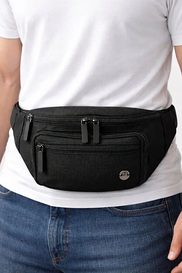 Black Men's Waist Bag