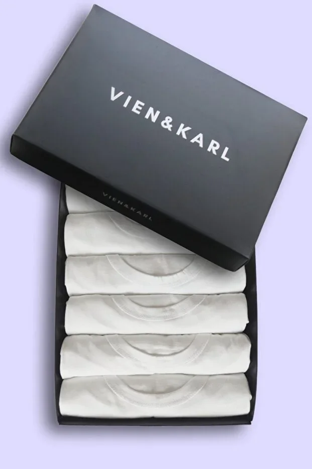 Men's White 6-Pack Premium Cotton Undershirt in Box