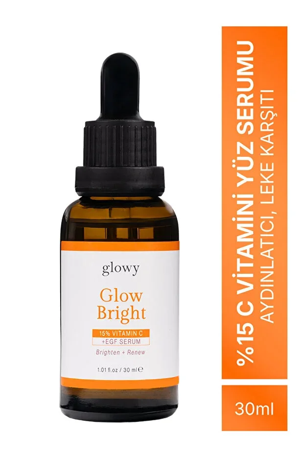 %15 Vitamin C Face Serum Brightening Anti-Spot Skincare Glow Bright 30ml