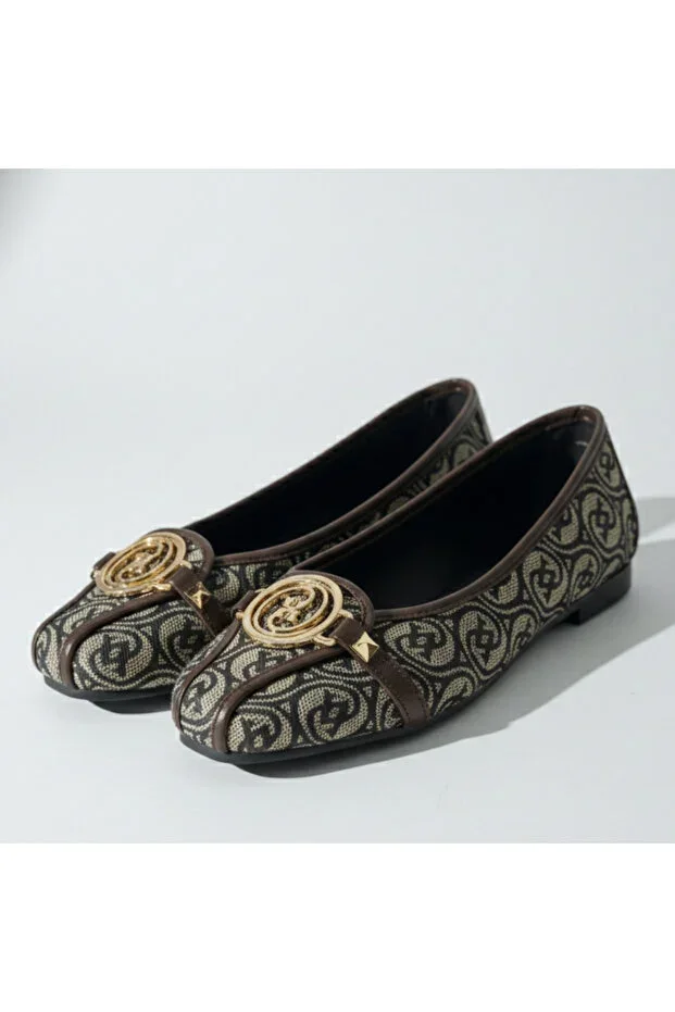 Women's Ballet Flats Buckled Linen Ballet Flats | Orthopedic Sole, Comfortable and Stylish Daily Shoes