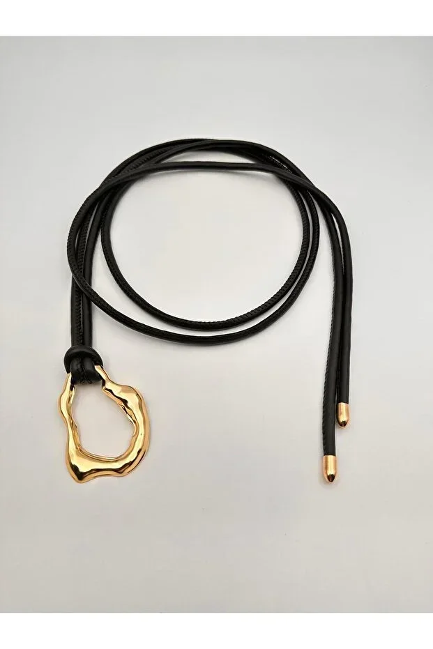 Tie-up Gold Buckle Rope Belt Women's Belt Dress Belt Shirt Belt