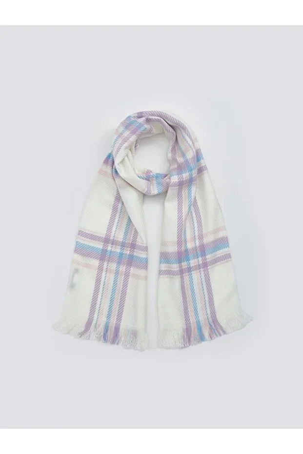 Checked Girls' Scarf