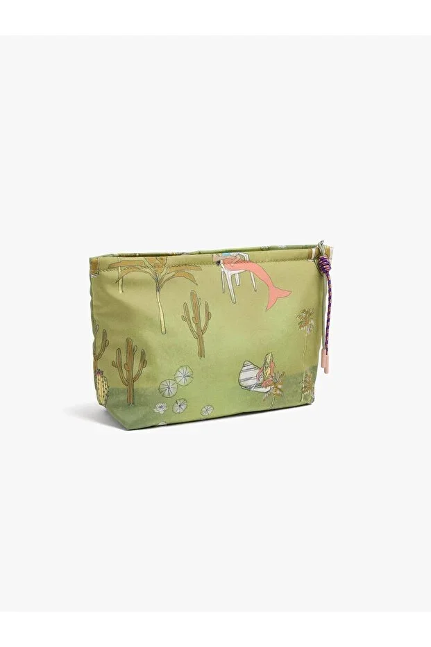 Women's Printed Technical Fabric Makeup Bag