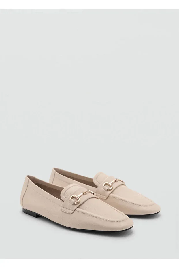 Buckled leather loafers