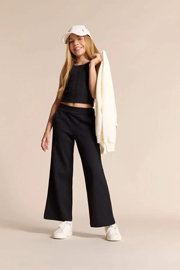 Wide Leg Waffle Pants Girls E8293A825AU