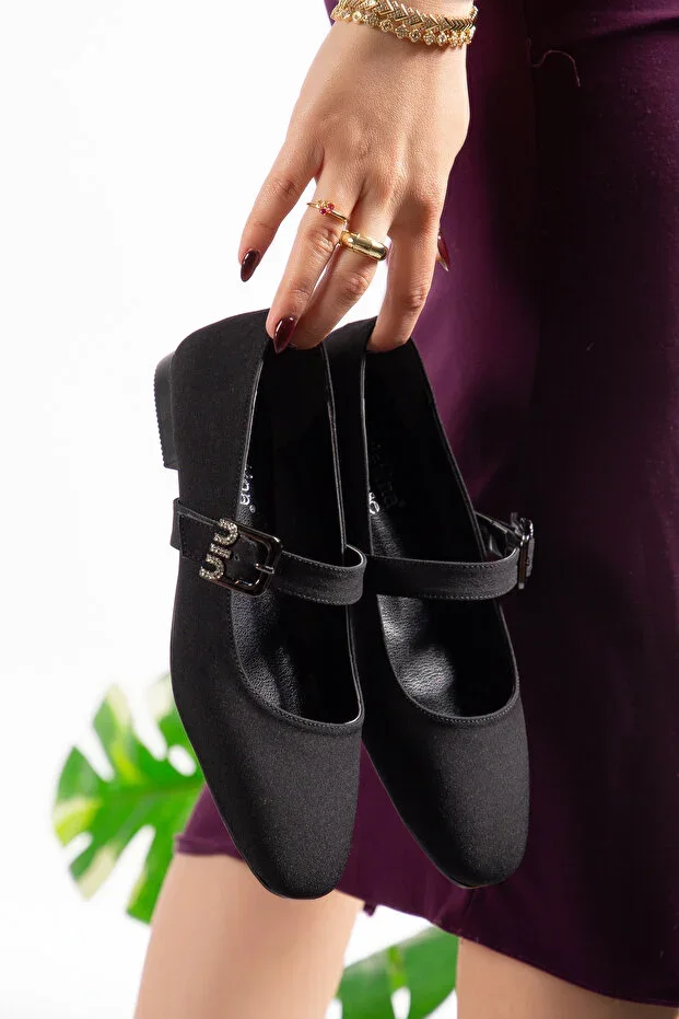Women's ZSHOES Baret Saten Patterned Orthopedic Ballet Flats {41/42/43 Special Large Sizes Included/Imported Material}
