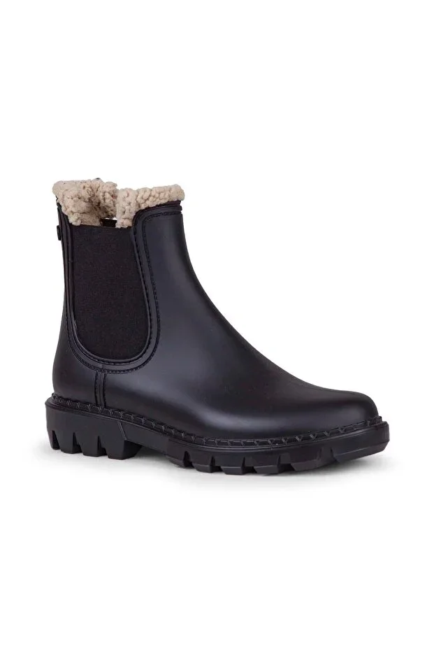 Women's Boots Women's Rain Boots -(inner part is fully fur-lined, including the sole)