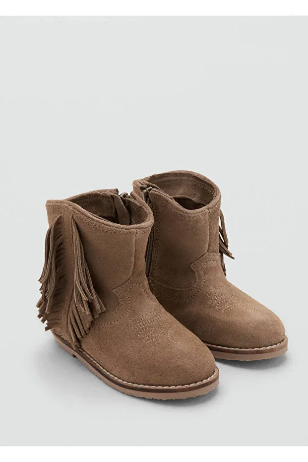 MANGO Baby Tassel Leather Boots