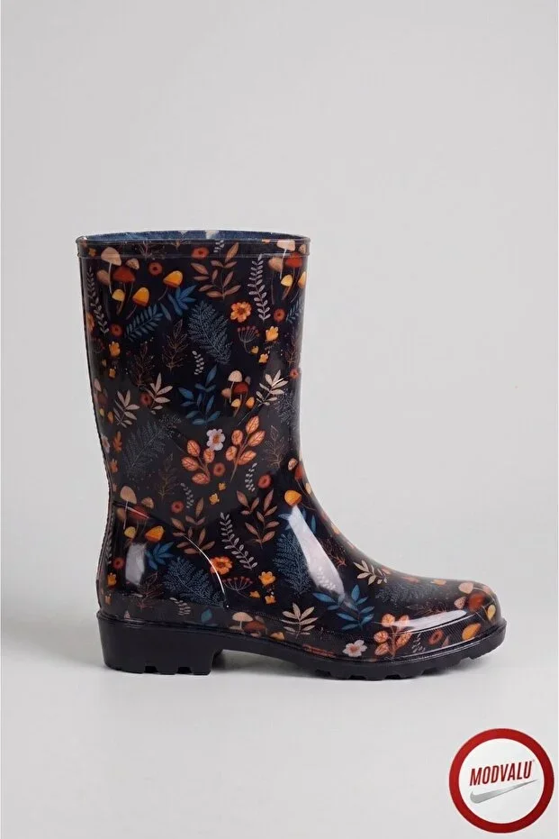 Non-Slip Sole Waterproof Floral Garden Work Rain Boots