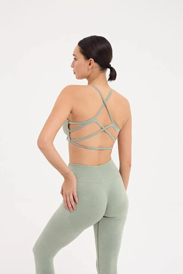Glowfit Sports Bra with Strappy Back Detail