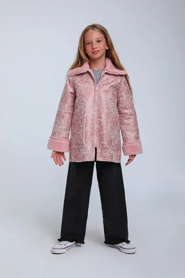 8-14 Years Luxe Aurora Girls' Coat - Pink