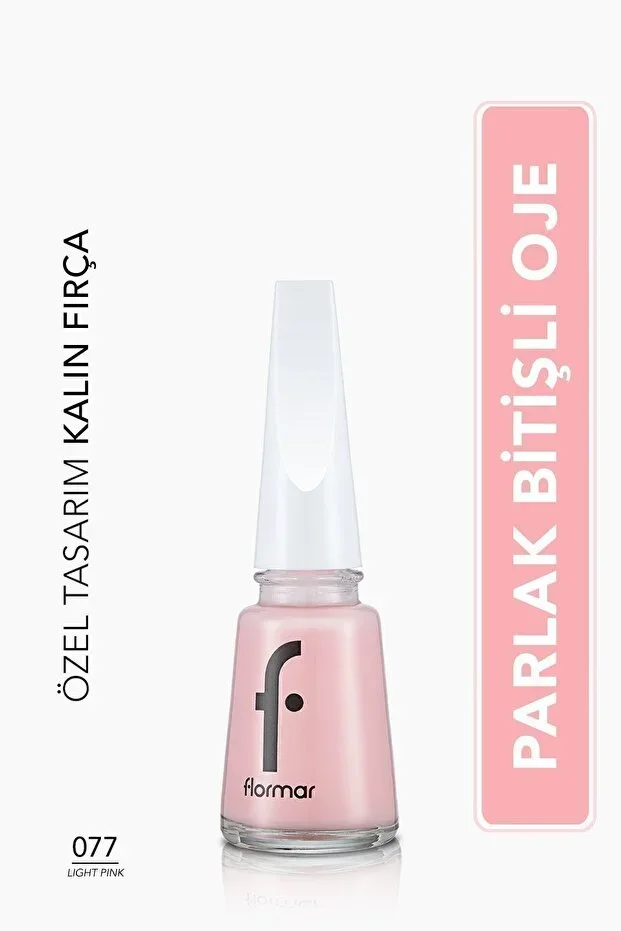 Classic Glossy Finish High Pigment Nail Polish-Nail Enamel- 077 Light Pink New- 8682536035743