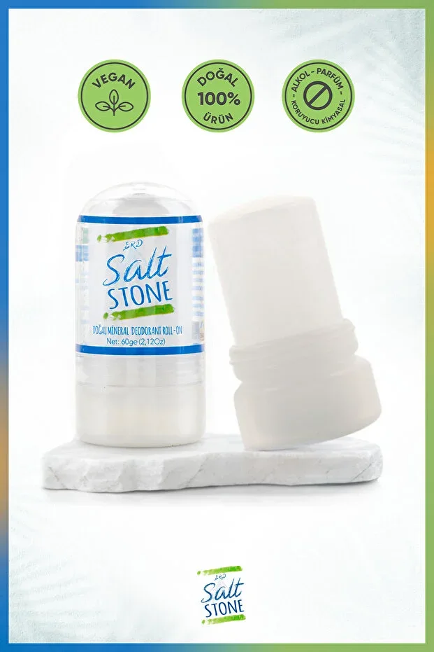 Natural Mineral Deodorant Roll-on (Salt Stone) 60 gr - 1 piece