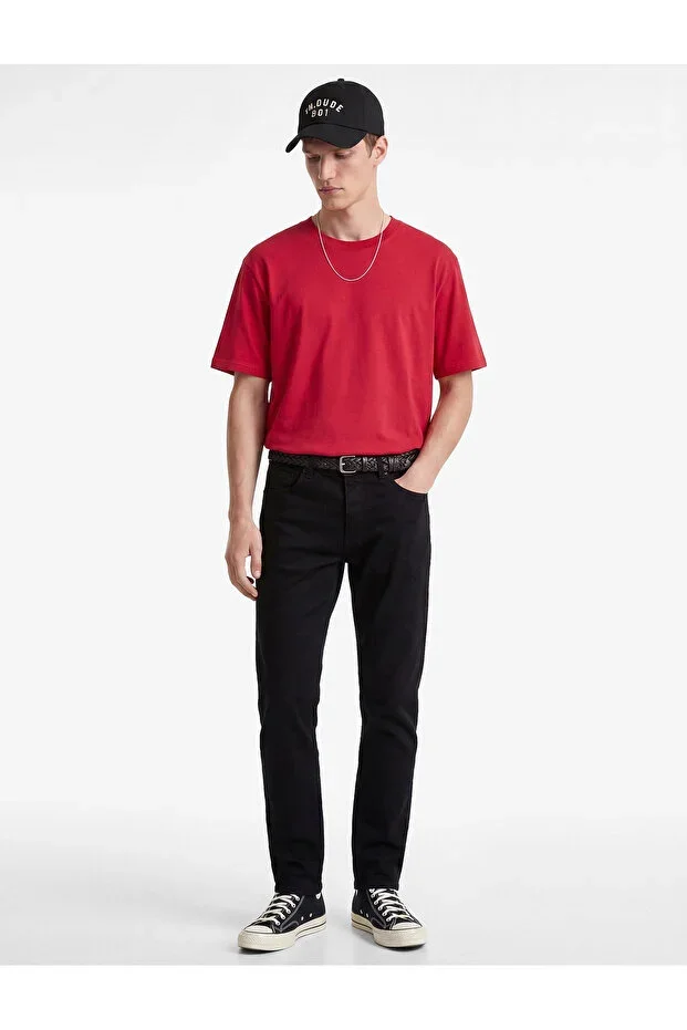 Cotton Regular Waist Slim Fit Jean Pants - Brad Jean