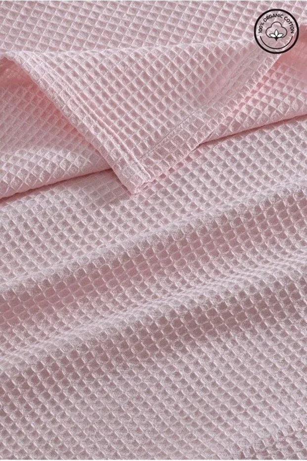 Pike Single 100% Cotton Waffle Pattern Bedspread Hotel Type Luxury Pike