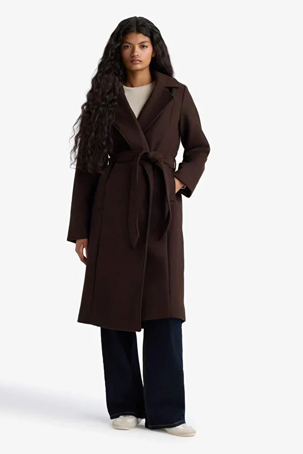 Regular Fit Belted Wool Coat F1207AX25WN