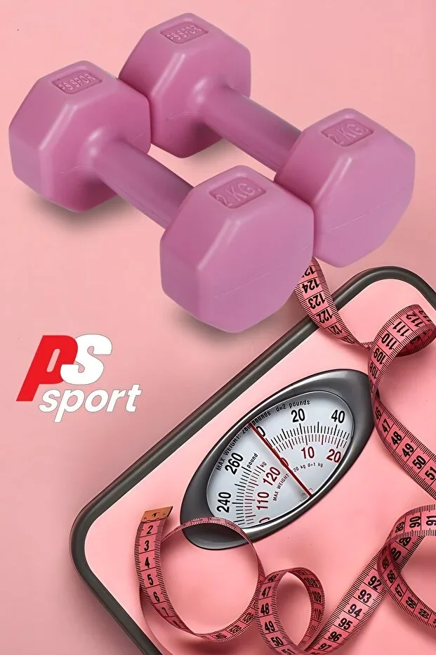 2KG PINK DUMBBELL SET (2 PCS 2 KG WILL BE SENT IN PINK COLOR)