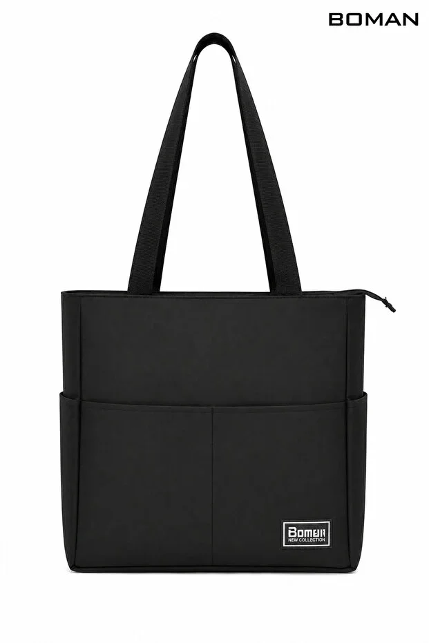 Large Capacity Zippered Multi-Compartment Canvas Fabric Sports, School, Daily Bag