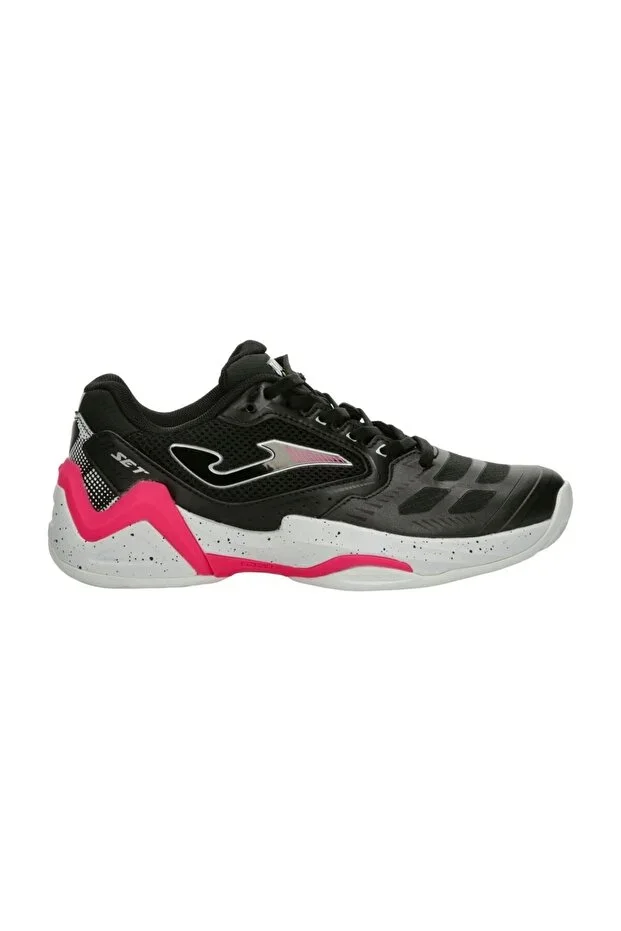 Set Lady Women's Black Pink Tennis Shoes