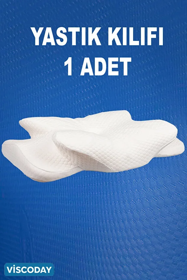 Pillowcase High Neck Support Orthopedic Visco Pillowcase 1 Piece