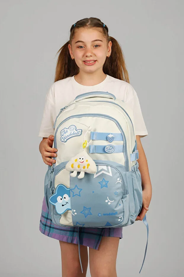RoyalGlow Luxury Quality Star Pattern Cute Accessory Gifted Twill Primary Middle School Girls' Bag