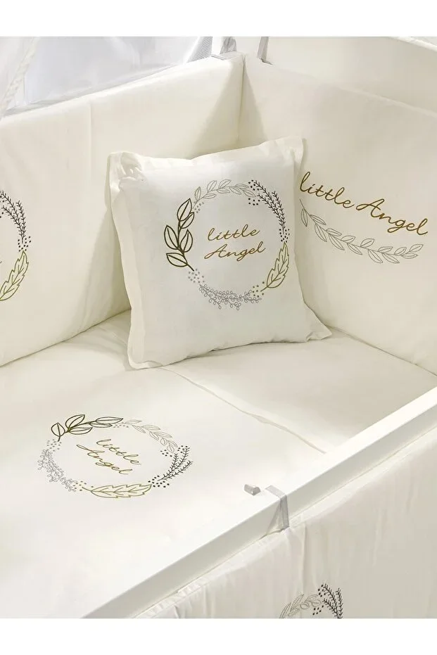 Angel Embroidered Cotton Baby Sleep Set 60x120 cm
