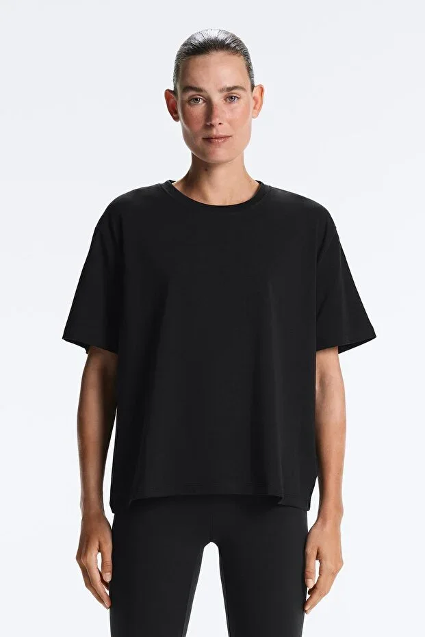 Oysho Boxy Short Sleeve Cotton T-shirt