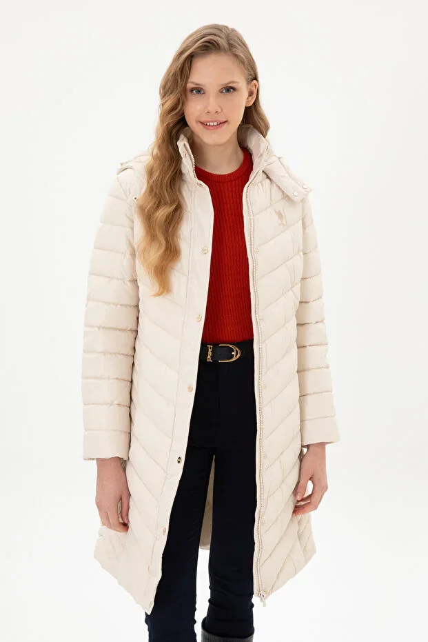 Women's Cream Coat 50312015-VR256