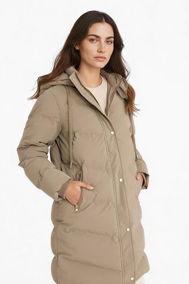 Regular Fit Hooded Zip-Up Parka F2876AX25WN