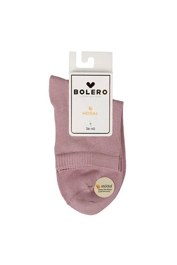 Women's Luxury Plain Modal Socks Rosewood