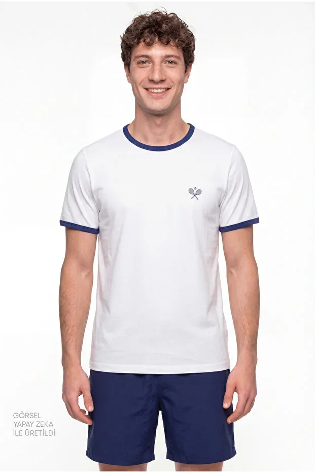 Men's Colored Court Clean Pajama Set