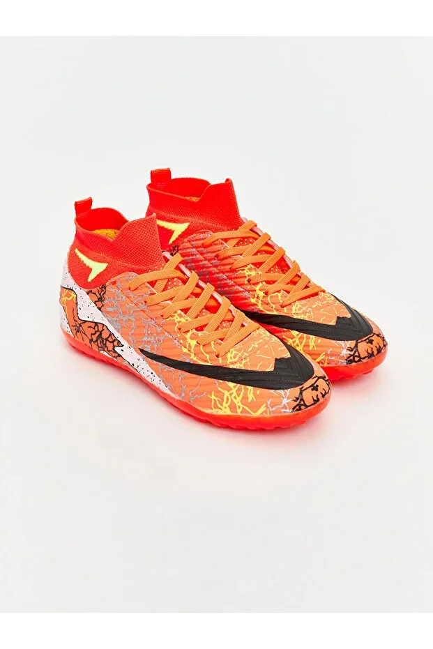 Orange Laced Boys' Cleats