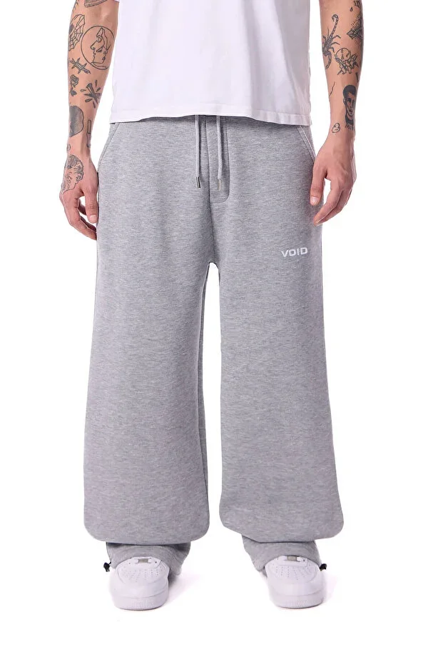 WEARTEX Void Print Winter Fabric Adjustable Hem Baggy Premium Sweatpants