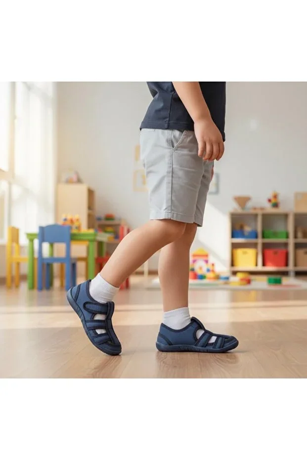 Boys' Slippers, Orthopedic Sole, Nursery, Kindergarten, House Shoes, Non-Slip and Non-Sweating