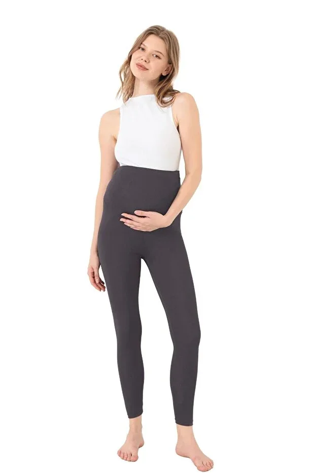 Smoked Flexible High Waist Maternity Tights